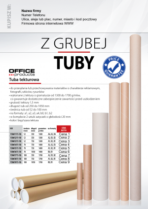 Wybieram: Etiuda na tuby tekturowe Office Products