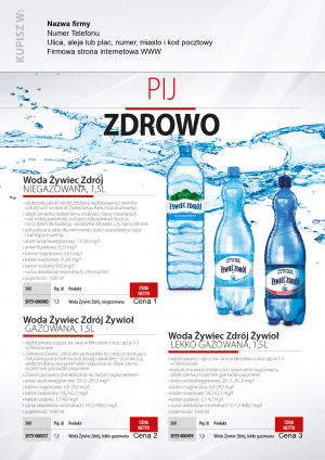Wybieram: Etiuda na wodę 1,5l Żywiec Zdrój
