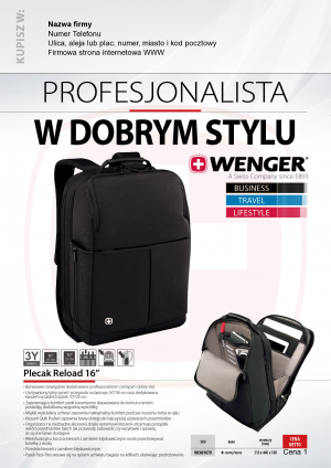 Wybieram: Etiuda na plecak WENGER Reload