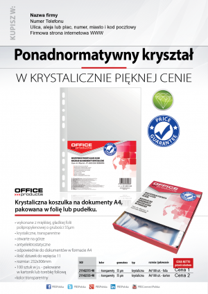 Wybieram: Etiuda na koszulki krystaliczne 55mikr Office Products
