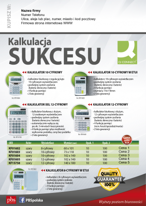 Wybieram: Etiuda na kalkulatory Q-Connect