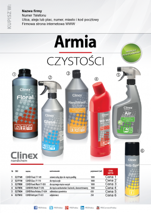Wybieram: Etiuda na środki czystości Clinex
