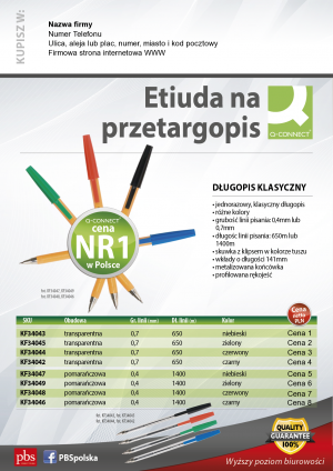 Wybieram: Etiuda na przetargopisy Q-Connect