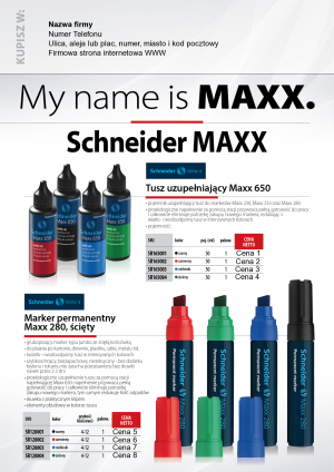 Wybieram: Etiuda na markery Maxx280 i tusz Schneider