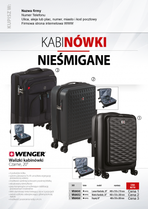Wybieram: Etiuda na walizki kabinówki WENGER