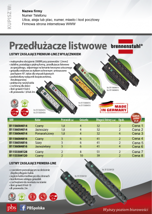 Wybieram: Etiuda na listwy zasilające Brennenstuhl