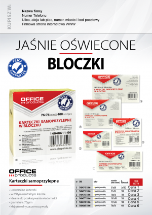 Wybieram: Etiuda na karteczki Office Products