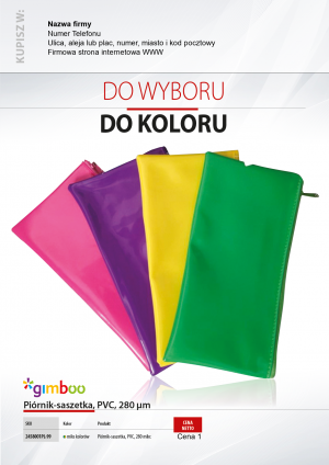 Wybieram: Etiuda na piórnik-saszetkę GIMBOO