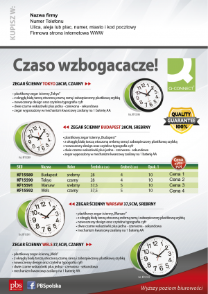 Wybieram: Etiuda na zegary Q-Connect