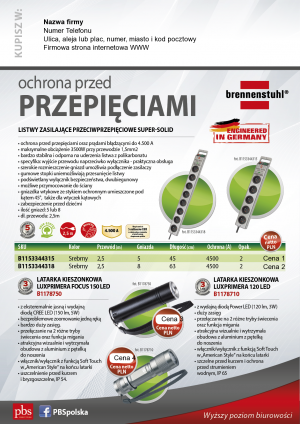 Wybieram: Etiuda na listwy antyprzepięciowe Brennenstuhl
