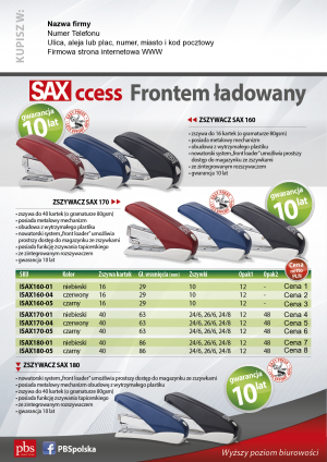 Wybieram: Etiuda na zszywacze SAX