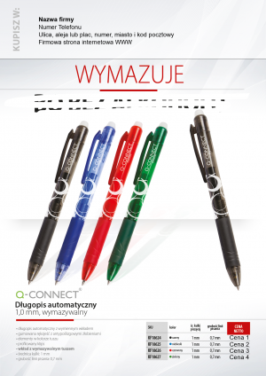 Wybieram: Etiuda na długopisy wymazywalne Q-CONNECT