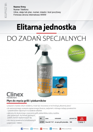 Wybieram: Etiuda na płyn do czyszczenia grilli Clinex