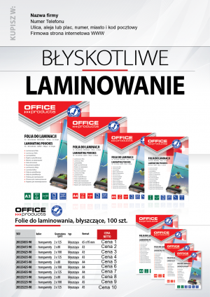 Wybieram: Etiuda na folie do laminacji Office Products