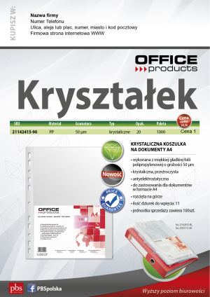 Wybieram: Etiuda na koszulki krystaliczne Office Products