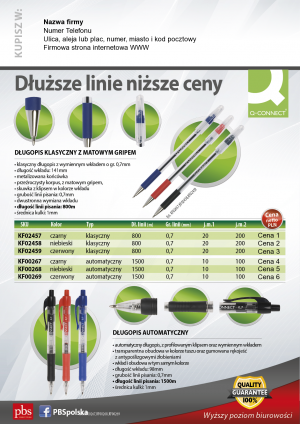 Wybieram: Etiuda na długopisy Q-Connect