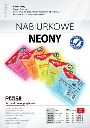 Wybieram: Etiuda na neonowe karteczki Office Products