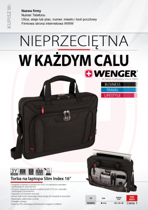 Wybieram: Etiuda na torbę WENGER Slim Index