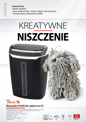 Wybieram: Etiuda na niszczarkę Peach PS500-60
