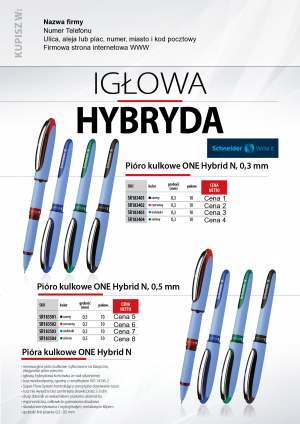 Wybieram: Etiuda na pióro kulkowe Schneider ONE Hybrid N