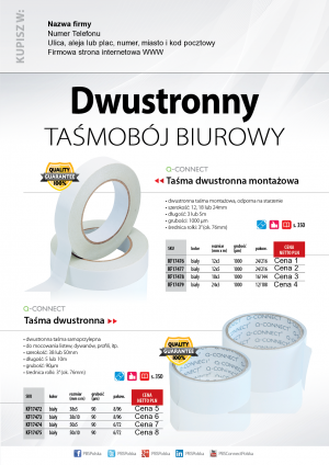 Wybieram: Etiuda na taśmy dwustronne Q-Connect