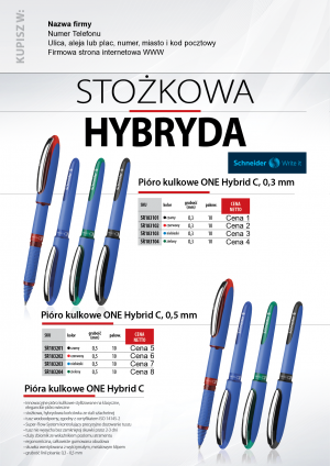 Wybieram: Etiuda na pióro kulkowe Schneider ONE Hybrid C