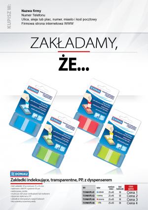Wybieram: Etiuda na zakładki indeksujące Donau z dyspenserem