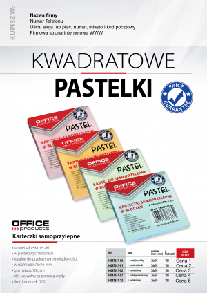 Wybieram: Etiuda na pastelowe karteczki Office Products