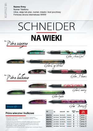 Wybieram: Etiuda na pióra wieczne i kulkowe Schneider