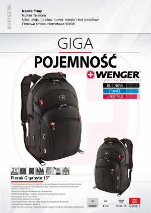 Wybieram: Etiuda na plecak WENGER Gigabyte
