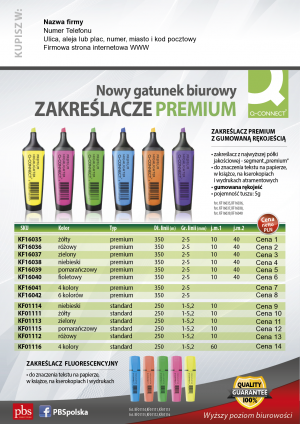 Wybieram: Etiuda na zakreślacze Q-Connect