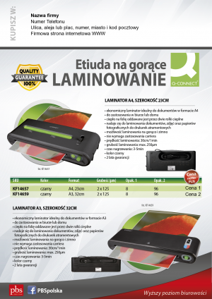 Wybieram: Etiuda na laminatory Q-Connect