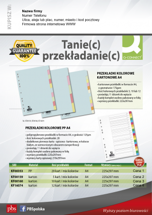 Wybieram: Etiuda na przekładki Q-Connect