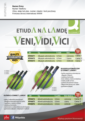 Wybieram: Etiuda na serię Q-Connect Lamda