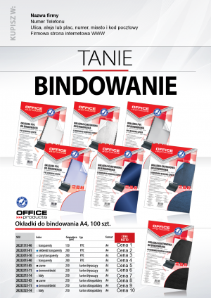Wybieram: Etiuda na okładki do bindowania Office Products