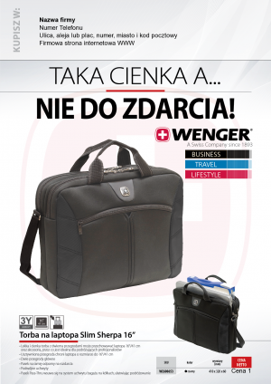 Wybieram: Etiuda na torbę WENGER Slim Sherpa
