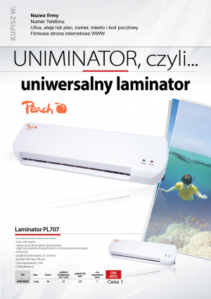 Wybieram: Etiuda na laminator Peach PL707